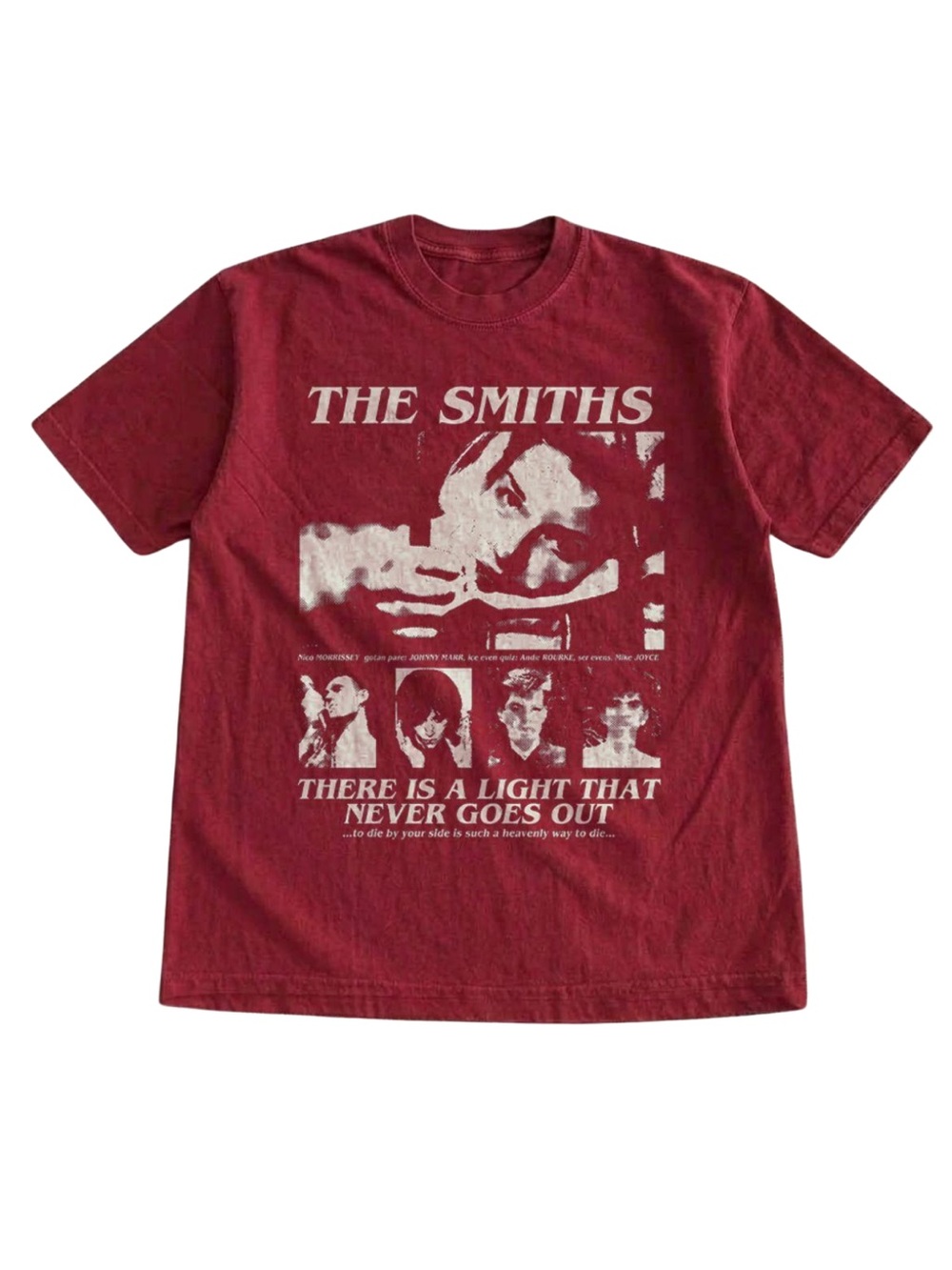 Gildan The Smiths Red Graphic Band T-Shirt - Classic Crew Neck